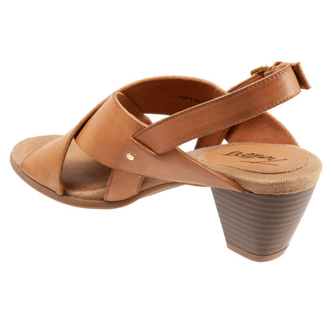 Trotters Michelle T2012-274 Womens Brown Leather Heeled Sandals Shoes