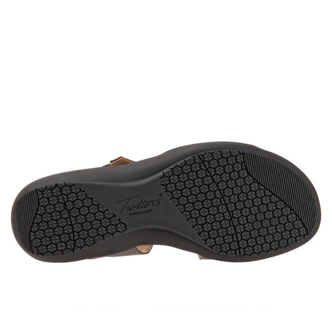 Trotters Riva T2016-043 Womens Gray Leather Strap Sandals Shoes
