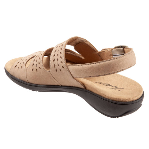 Trotters Trinity T2019-234 Womens Brown Leather Slingback Sandals Shoes