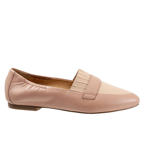 Trotters Emotion T2056-185 Womens Beige Narrow Leather Loafer Flats Shoes