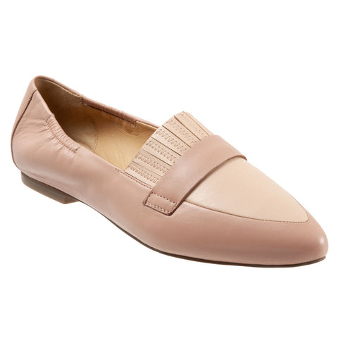 Trotters Emotion T2056-185 Womens Beige Narrow Leather Loafer Flats Shoes