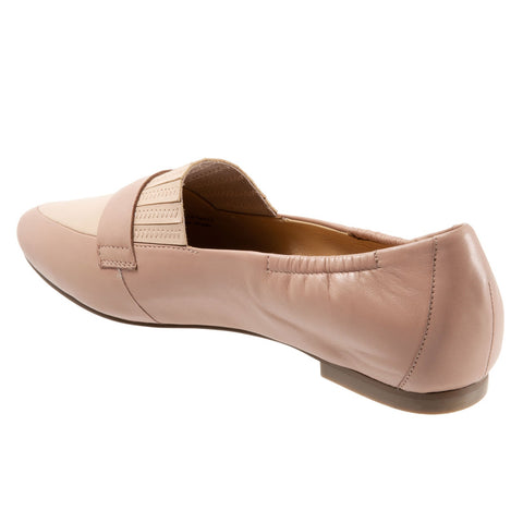 Trotters Emotion T2056-185 Womens Beige Narrow Leather Loafer Flats Shoes