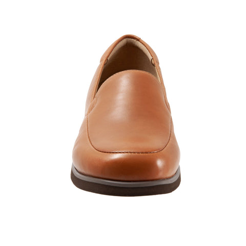 Trotters Jaiden T2058-215 Womens Brown Wide Leather Loafer Flats Shoes