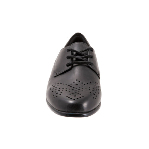 Trotters Livvy T2062-001 Womens Black Wide Leather Loafer Flats Shoes