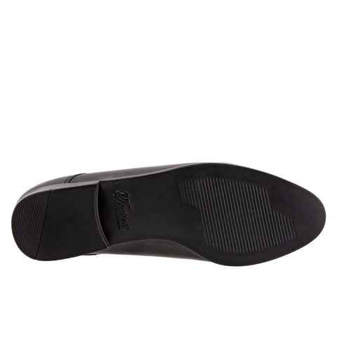 Trotters Livvy T2062-001 Womens Black Wide Leather Loafer Flats Shoes