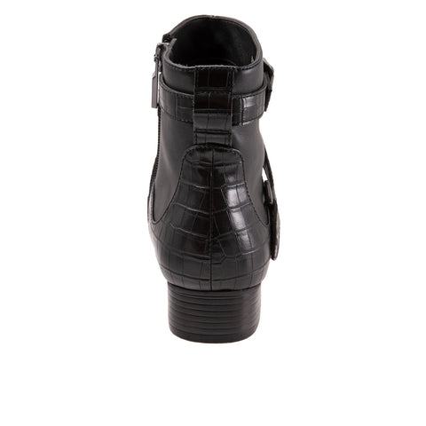Trotters Mika T2064-001 Womens Black Leather Ankle & Booties Boots