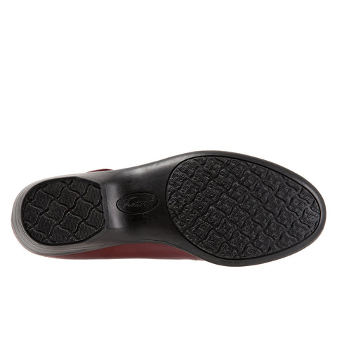 Trotters Rona T2066-601 Womens Red Narrow Leather Strap Mary Jane Flats Shoes