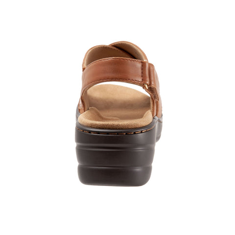 Trotters Nobu T2106-215 Womens Brown Narrow Leather Slingback Sandals Shoes