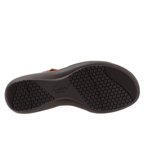 Trotters Razzi T2114-215 Womens Brown Leather Strap Sandals Shoes