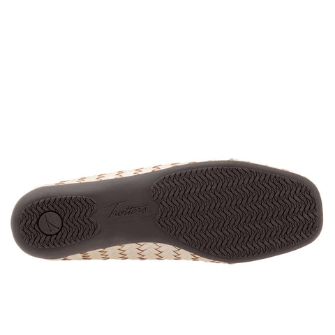 Trotters Gillian T2122-177 Womens Brown Narrow Leather Ballet Flats Shoes