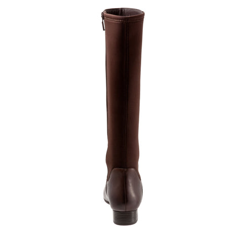 Trotters Misty T2165-200 Womens Brown Leather Zipper Knee High Boots
