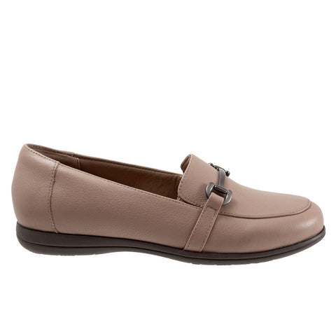 Trotters Donelle T2172-117 Womens Brown Leather Slip On Loafer Flats Shoes