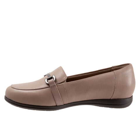Trotters Donelle T2172-117 Womens Brown Leather Slip On Loafer Flats Shoes