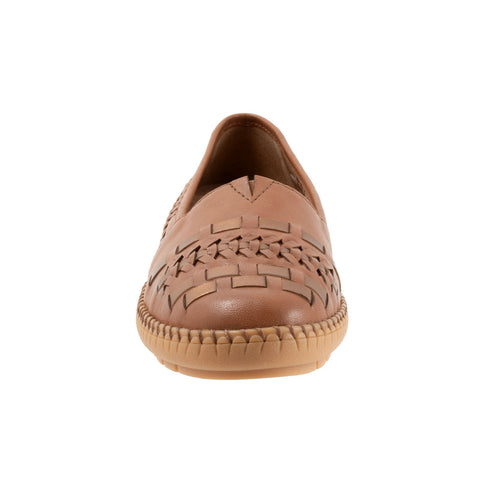 Trotters Rory T2209-296 Womens Brown Leather Slip On Loafer Flats Shoes