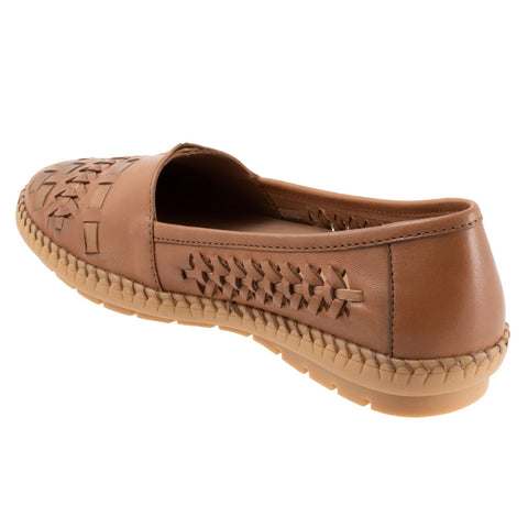 Trotters Rory T2209-296 Womens Brown Leather Slip On Loafer Flats Shoes