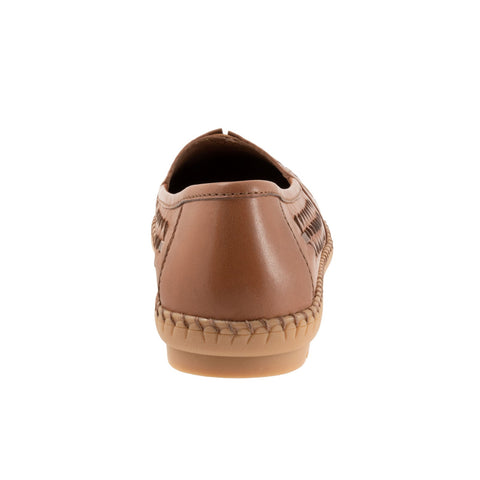 Trotters Rory T2209-296 Womens Brown Leather Slip On Loafer Flats Shoes