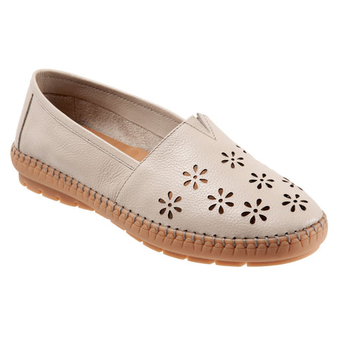 Trotters Rosie T2233-112 Womens Beige Leather Slip On Loafer Flats Shoes