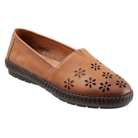 Trotters Rosie T2233-215 Womens Brown Leather Slip On Loafer Flats Shoes