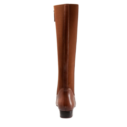 Trotters Misty Wide T2261-215 Womens Brown Narrow Leather Knee High Boots