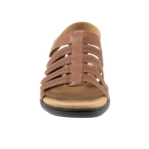 Trotters Tiki Laser T2322-215 Womens Brown Extra Wide Slingback Sandals Shoes