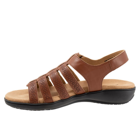 Trotters Tiki Laser T2322-215 Womens Brown Narrow Slingback Sandals Shoes