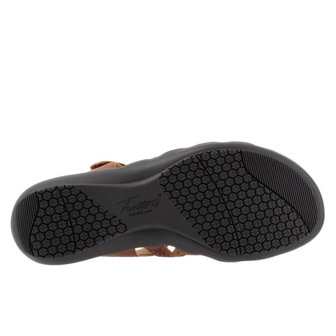 Trotters Tiki Laser T2322-215 Womens Brown Extra Wide Slingback Sandals Shoes