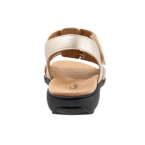 Trotters Tiki Laser T2322-719 Womens Beige Wide Slingback Sandals Shoes