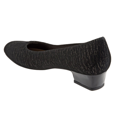 Trotters Doris T3235-013 Womens Black Narrow Suede Pumps Heels Shoes