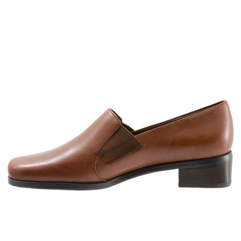 Trotters Ash T4158-206 Womens Brown Wide Loafers & Slip Ons Casual Shoes