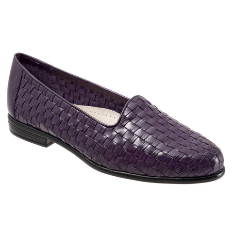 Trotters Liz T5158-760 Womens Purple Extra Narrow Loafer Flats Shoes