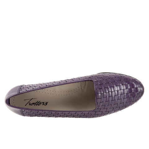 Trotters Liz T5158-760 Womens Purple Extra Narrow Loafer Flats Shoes