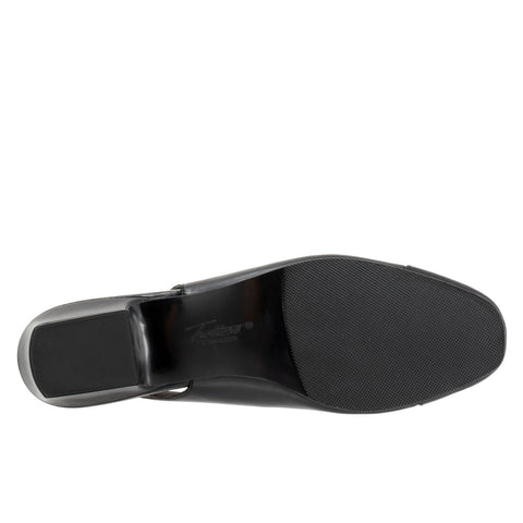 Trotters Dea T7001-057 Womens Black Narrow Leather Slingback Heels Shoes