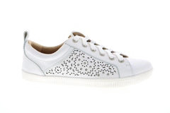 Earth Inc. Tangor Womens White Leather Lace Up Lifestyle Sneakers Shoes