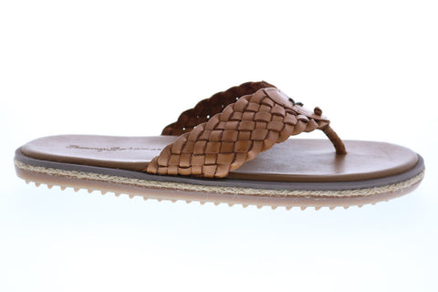 Tommy Bahama Salthom TB20M00006 Mens Brown Leather Flip-Flops Sandals Shoes