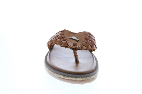 Tommy Bahama Salthom TB20M00006 Mens Brown Leather Flip-Flops Sandals Shoes