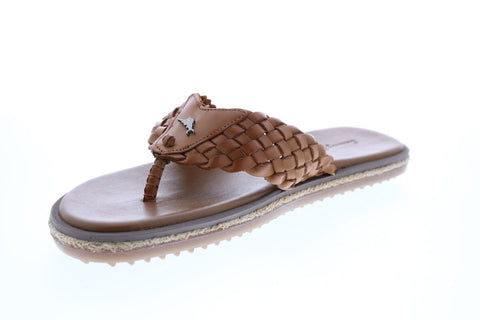 Tommy Bahama Salthom TB20M00006 Mens Brown Leather Flip-Flops Sandals Shoes