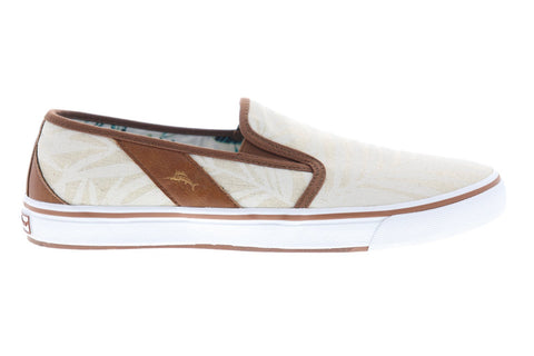 Tommy Bahama Pacific Ridge TB7F00149 Mens Beige Canvas Slip On Sneakers Shoes