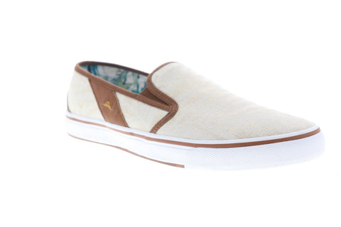 Tommy Bahama Pacific Ridge TB7F00149 Mens Beige Canvas Slip On Sneakers Shoes