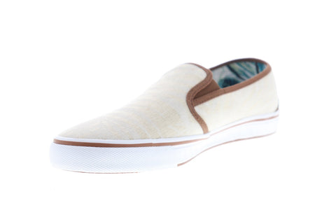 Tommy Bahama Pacific Ridge TB7F00149 Mens Beige Canvas Slip On Sneakers Shoes