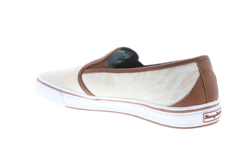 Tommy Bahama Pacific Ridge TB7F00149 Mens Beige Canvas Slip On Sneakers Shoes