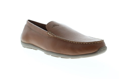 Tommy Bahama Orion TB7S00045W Mens Brown Leather Casual Slip On Loafers Shoes