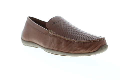 Tommy Bahama Orion TB7S00045 Mens Brown Leather Casual Slip On Loafers Shoes