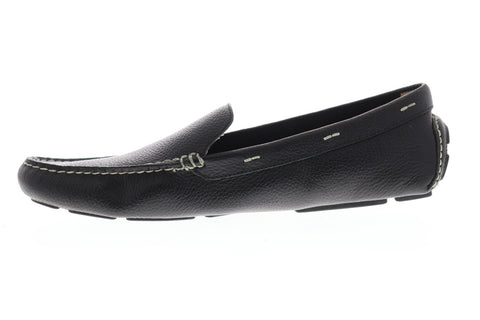 Tommy Bahama Pagota Mens Black Leather Casual Dress Slip On Loafers Shoes