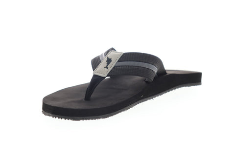 Tommy Bahama Taheeti TB7S00067 Mens Black Leather Flip-Flops Sandals Shoes