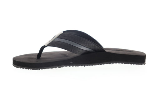 Tommy Bahama Taheeti TB7S00067 Mens Black Leather Flip-Flops Sandals Shoes