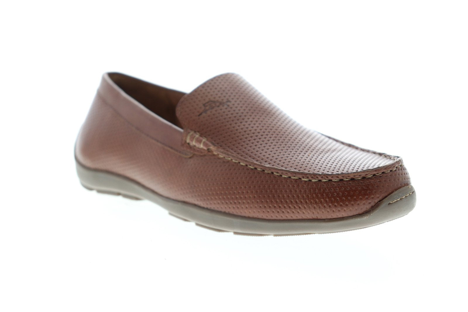 Tommy Bahama Dark Brown Leather Loafers Tommy Bahama Taza Fronds TB7F00151 Mens Brown Leather Penny  main image 2
