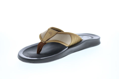 Tommy Bahama Saxsens Edge TB9M00210 Mens Brown Leather Flip-Flops Sandals Shoes