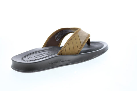 Tommy Bahama Saxsens Edge TB9M00210 Mens Brown Leather Flip-Flops Sandals Shoes