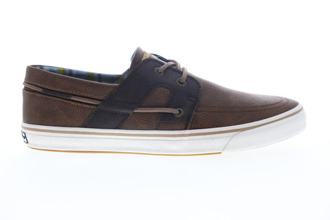 Tommy Bahama Stripe Breaker TB9M00225 Mens Brown Leather Casual Boat Shoes