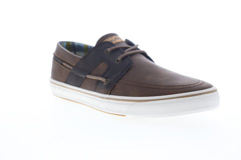 Tommy Bahama Stripe Breaker TB9M00225 Mens Brown Leather Casual Boat Shoes